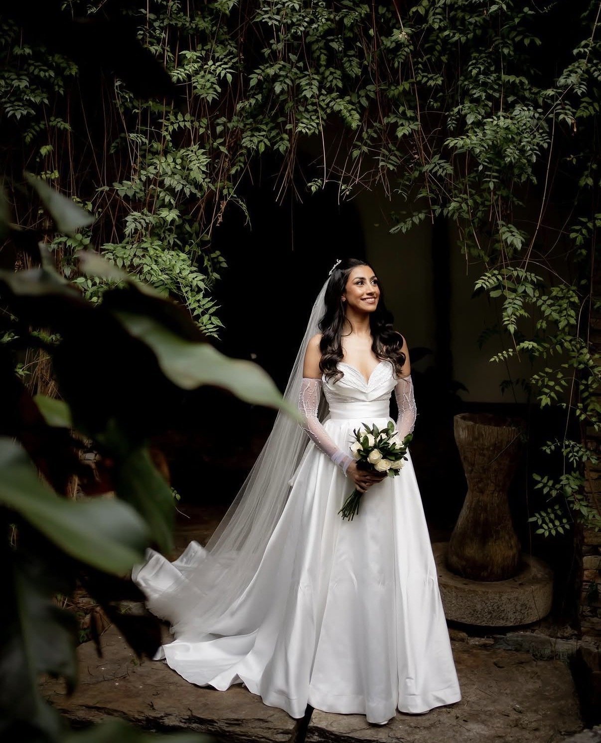 Noiva Laís Tavares no dia do casamento